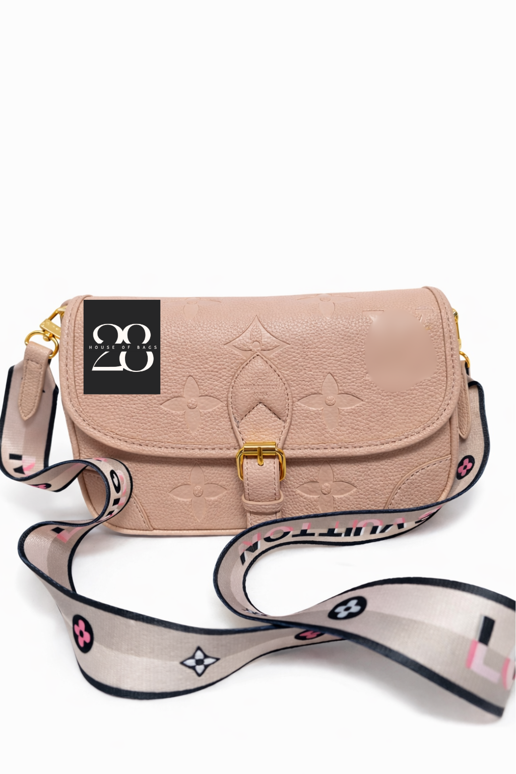 28Liv Diana in kleur zwart , beige , roze echt leer