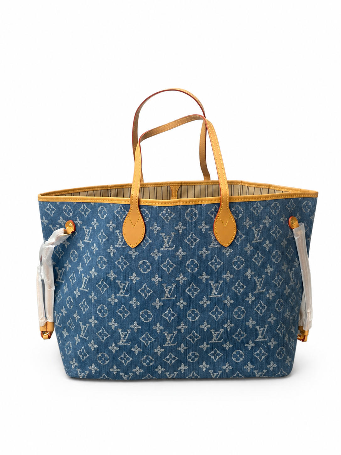 28liv Neverfull leer Denim