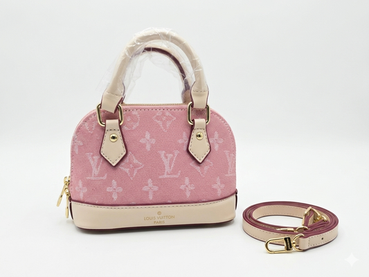 28liv Alma bb mini Roze denim 15cm leer