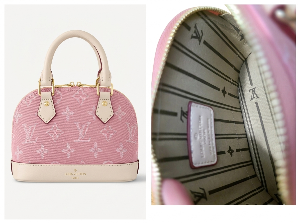 28liv Alma bb mini Roze denim 15cm leer