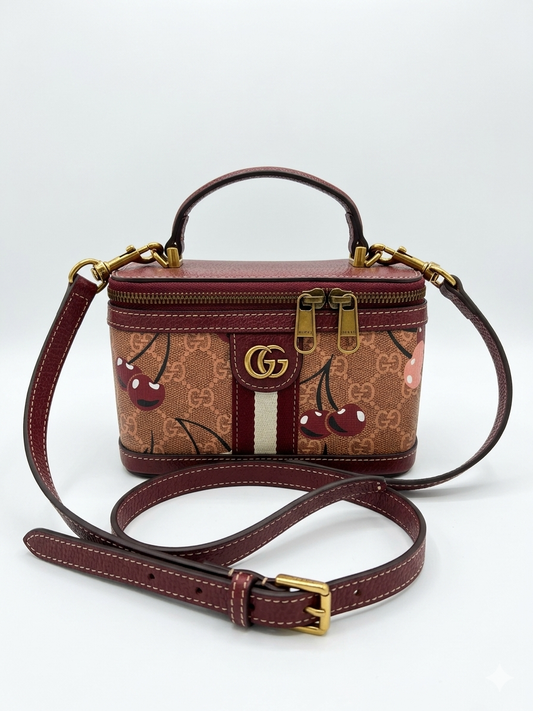 28GiGi mini box bordeaux 15 cm Echt leer