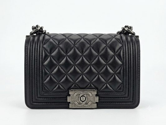 28cici boy mini zwart leer