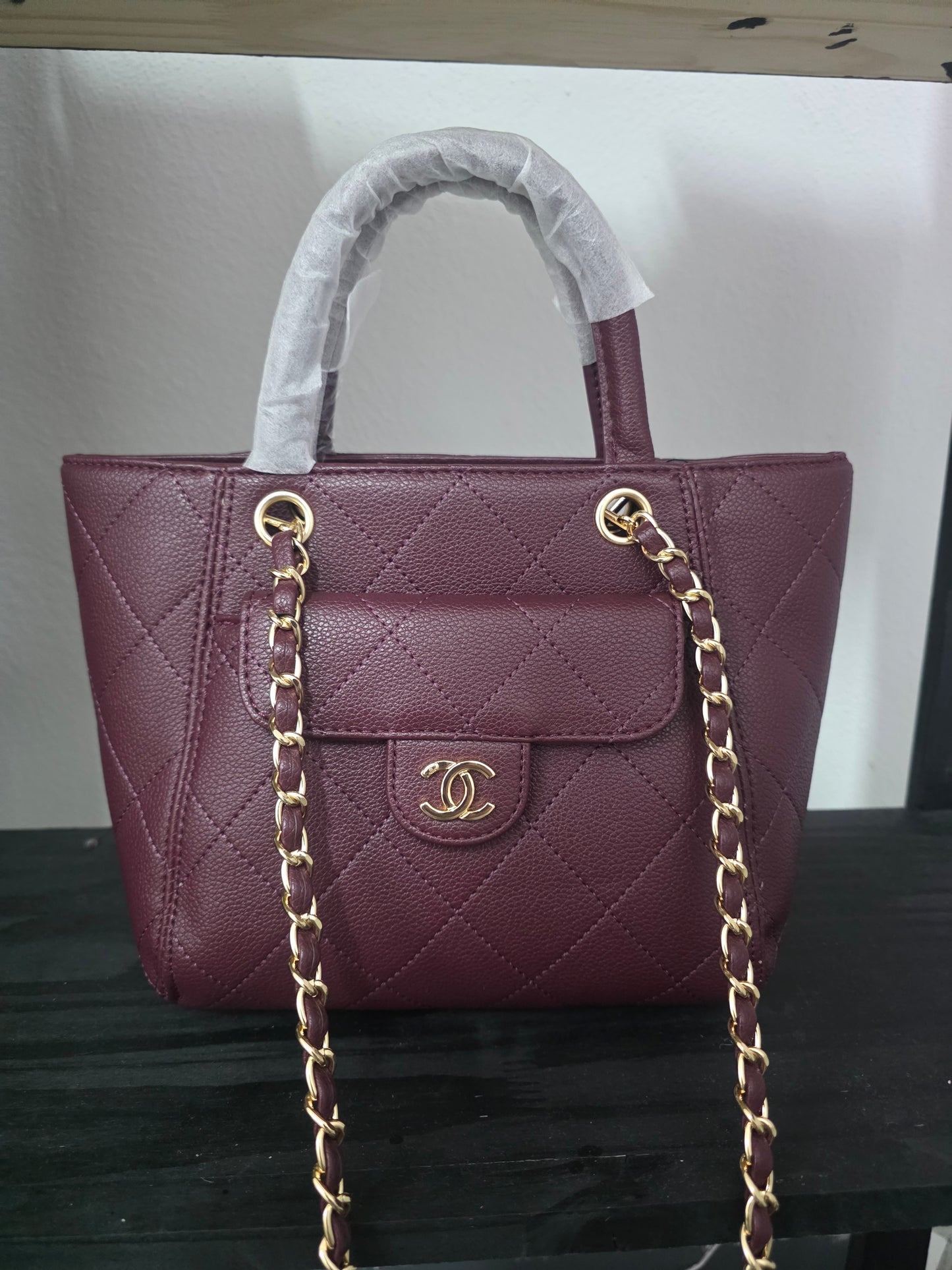 28Cic shoppingbag bordeaux leer