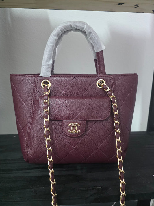 28Cic shoppingbag bordeaux leer
