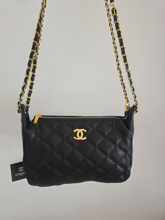 28cici Pochette zwart leer