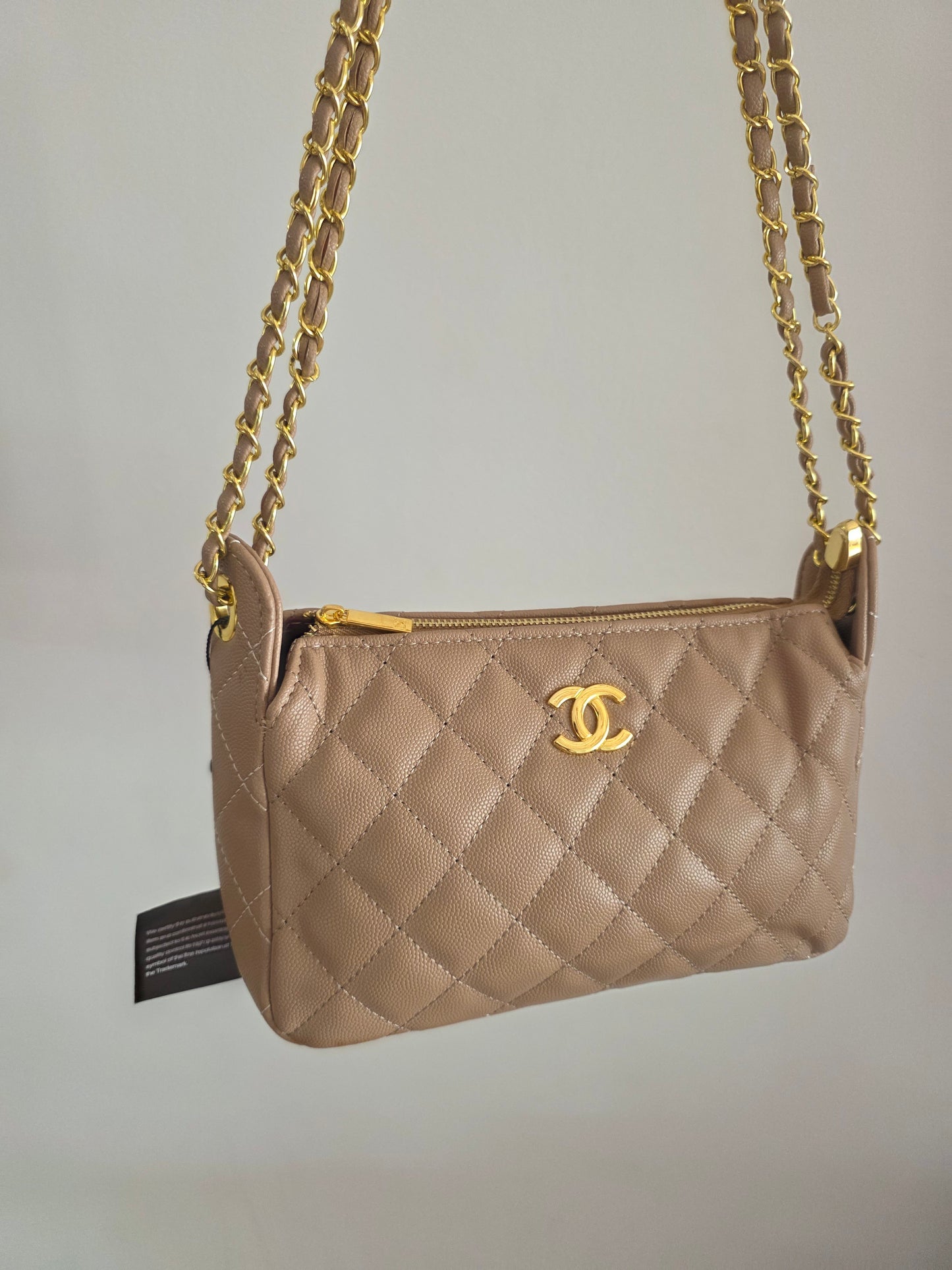 28cici Pochette beige leer