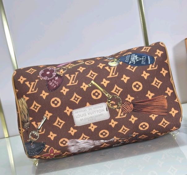 28Liv Speedy 30 bandolera bruin Denim leer