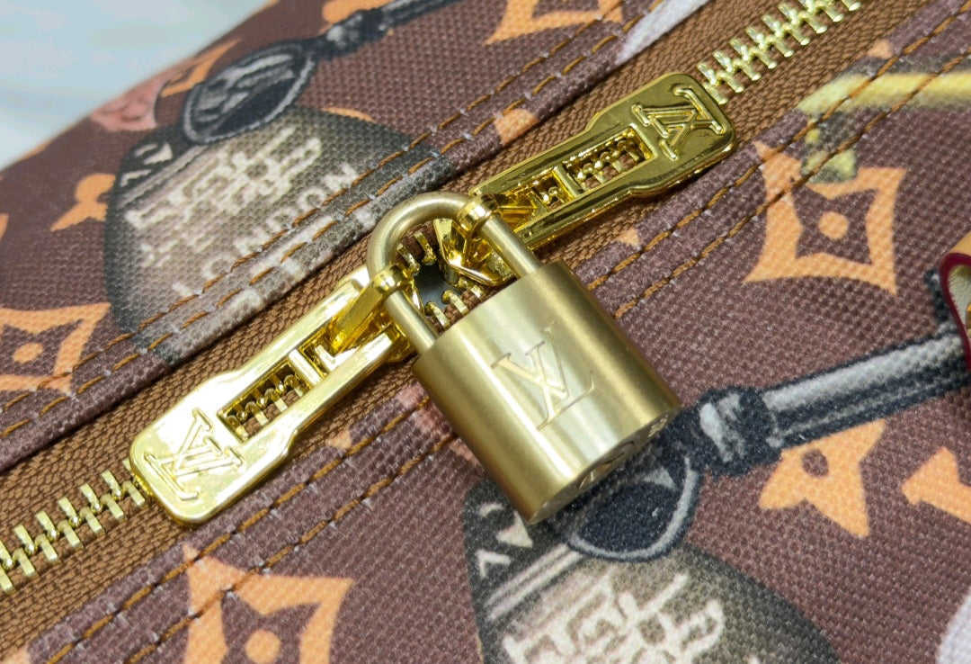 28Liv Speedy 30 bandolera bruin Denim leer