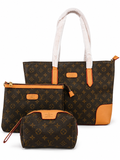28liv 3pc shopper bag bruin