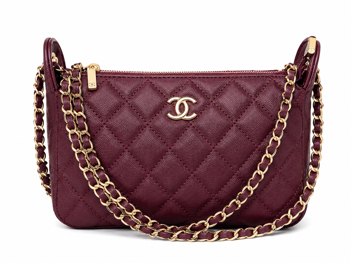28cici Clutch on chain bordeaux