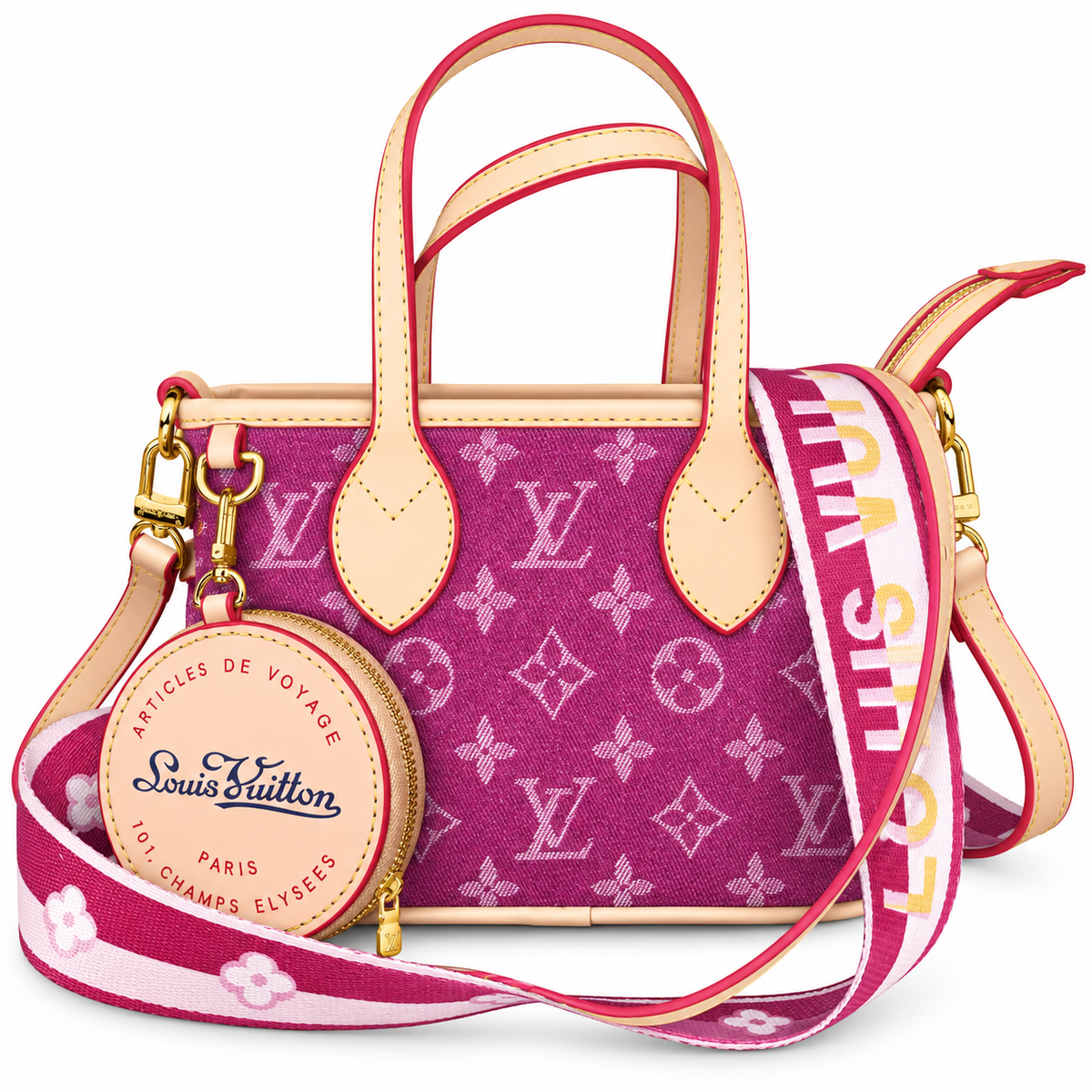 28liv mini neverfull denim roze