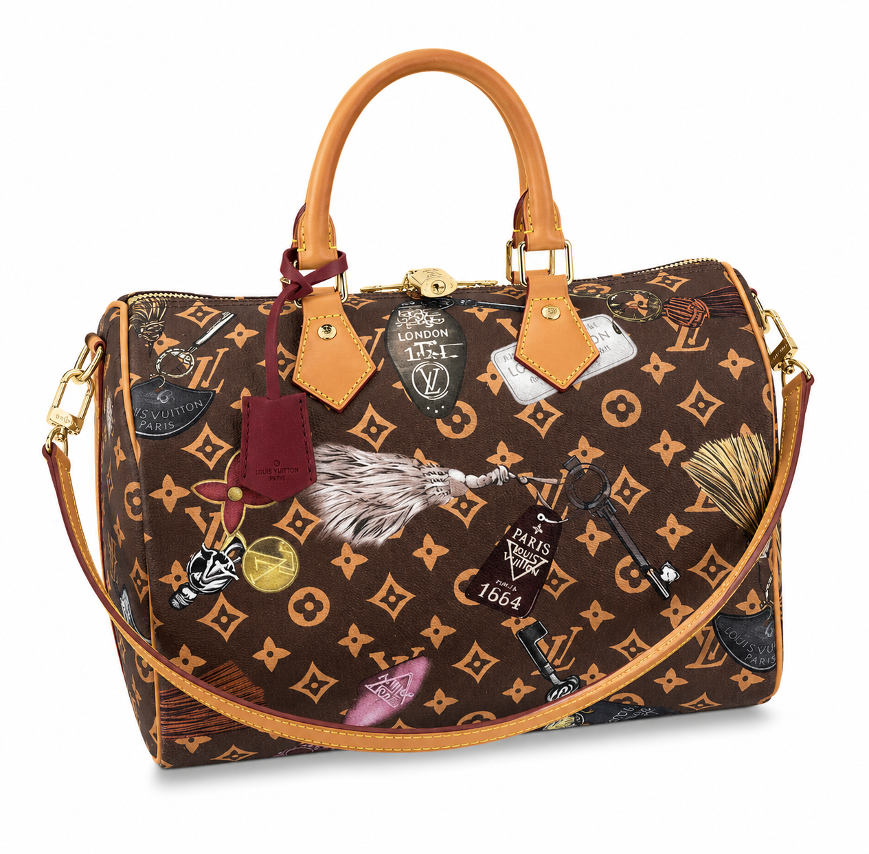 28liv Speedy 30 bruin Denim leer
