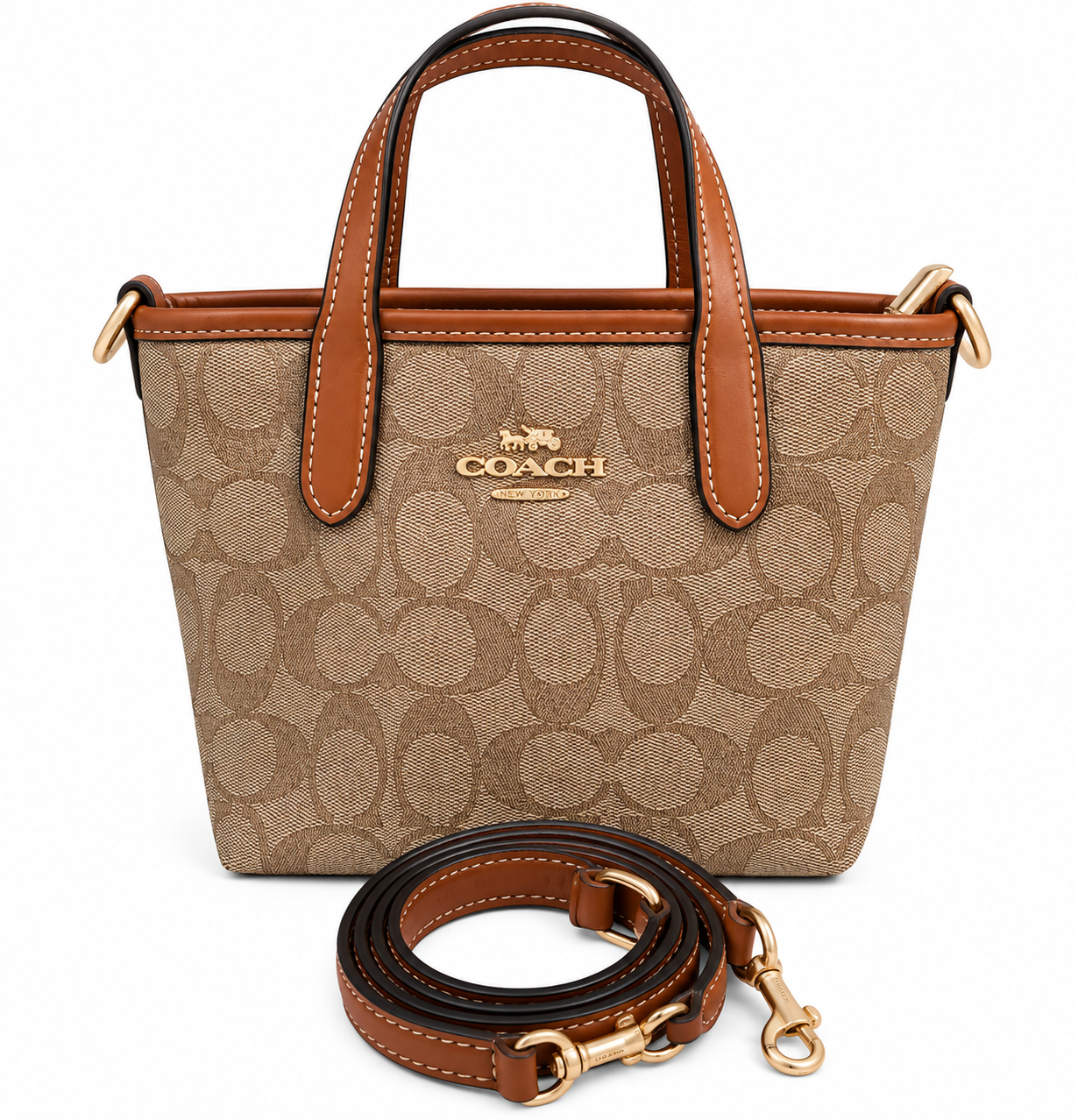 28COAH mini shopper bruin leer