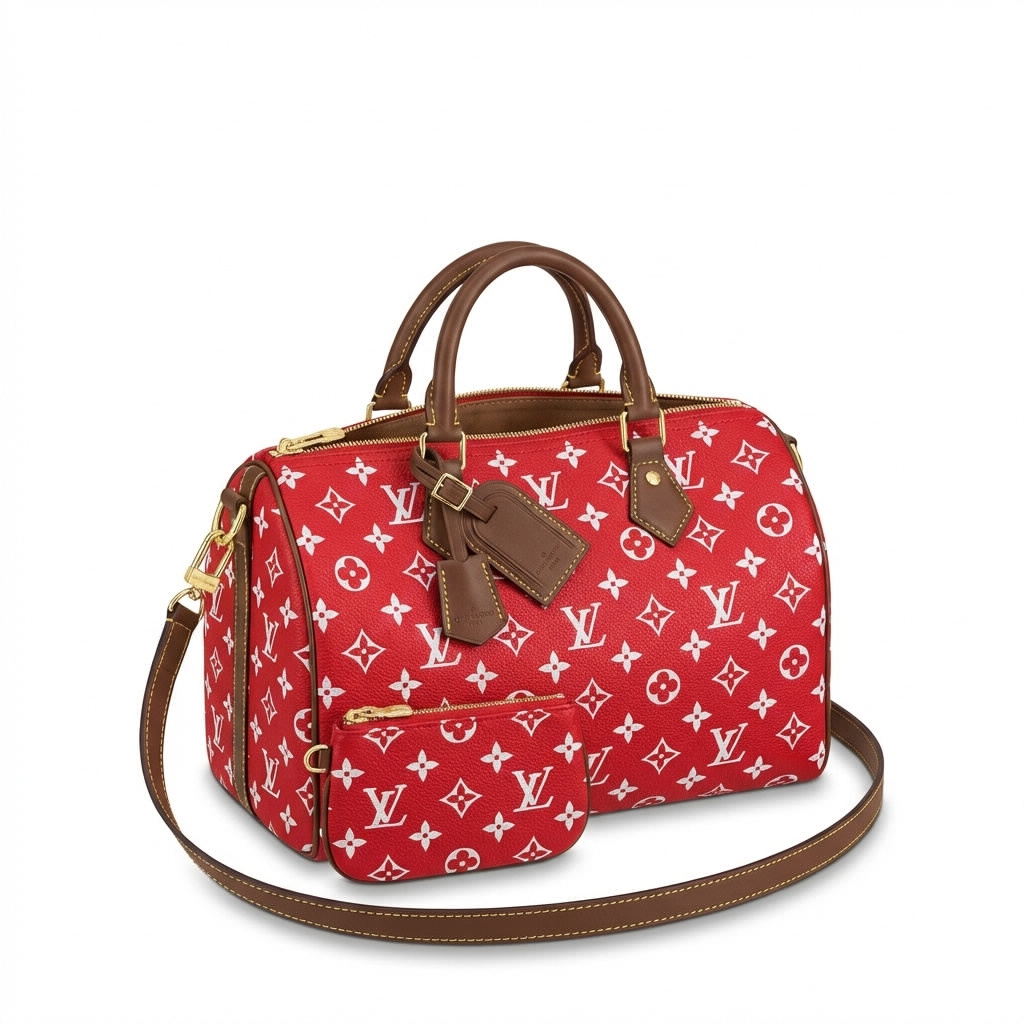 28liv Speedy p9 (30cm) hoogkwalitat echt leer met orgineel doos Exclusief